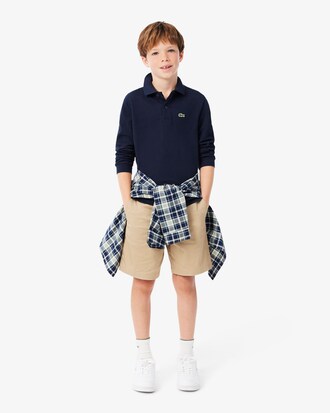 Long Sleeved Petit Piqu&eacute; Polo Shirt