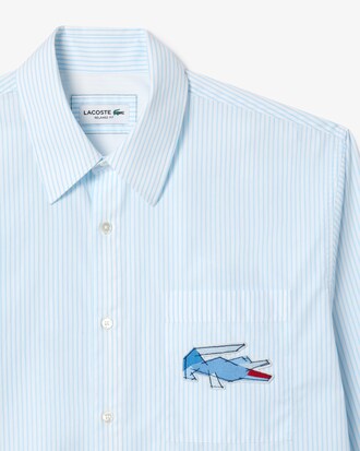 Relaxed Fit Shirt With Crocodile Badge