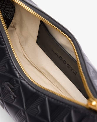Maheki Embossed Leather Half Moon Purse