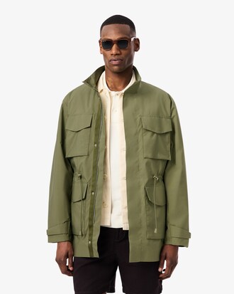 Mid-Length Water-Repellent Windbreaker Jacket