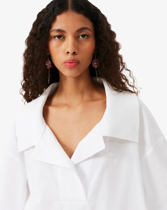 Runway Poplin Polo Collar Playsuit