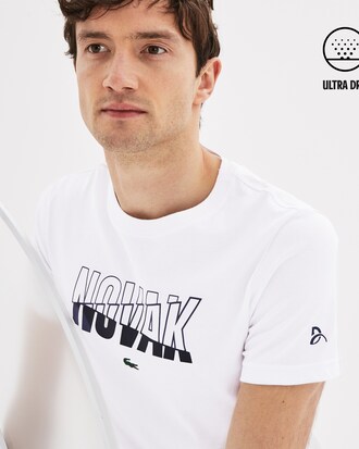 Men's Lacoste SPORT Novak Djokovic Collection Crew Neck Print Tech Jersey T-shirt