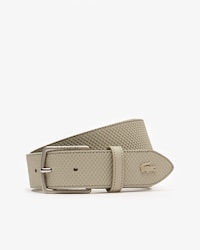 Men's Chantaco Lacoste Engraved Tongue Buckle Leather Belt