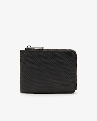 Men's Chantaco Piqué Leather 3 Card Zip Wallet