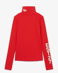 Runway High Neck Printed Stretch T-shirt