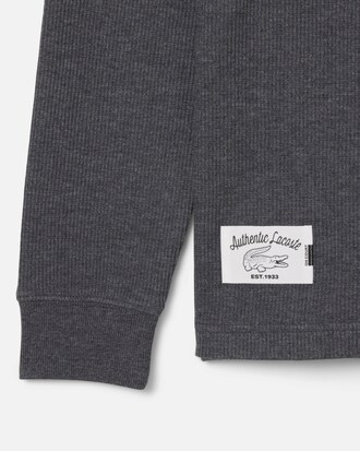 Long Sleeved Waffle Knit T-shirt