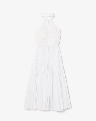 Pleated Sleeveless Polo Dress
