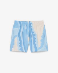 Mid Length Striped Swim Trunks