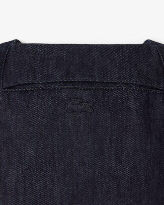 Runway Loose Fit Denim Polo Shirt