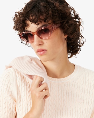 Short Sleeved Cable Knit Sweater