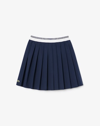 Oxford Cotton Pleated Skirt