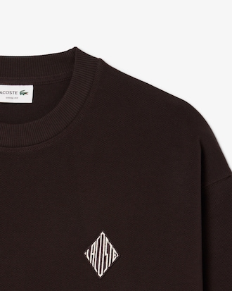 Double Face Piqué Badge Sweatshirt