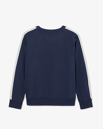 Logo Stripe Cotton Sweatshirt