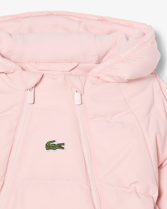 Infants&rsquo; Hooded Taffeta Pramsuit