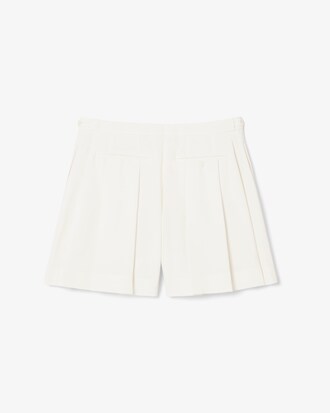 Runway Pleated Wool Bermuda Shorts