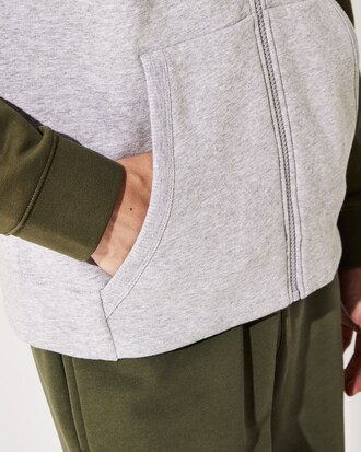 Men's Lacoste SPORT Contrast Sleeves Fleece Teddy Jacket