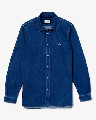 Men's Loose Fit Snap Denim Shirt