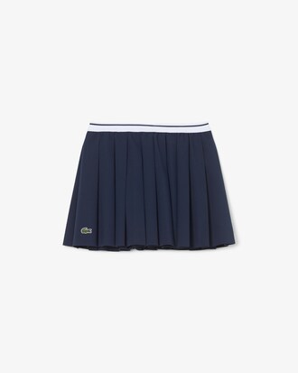 Oxford Cotton Pleated Skirt