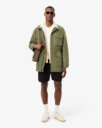 Mid-Length Water-Repellent Windbreaker Jacket