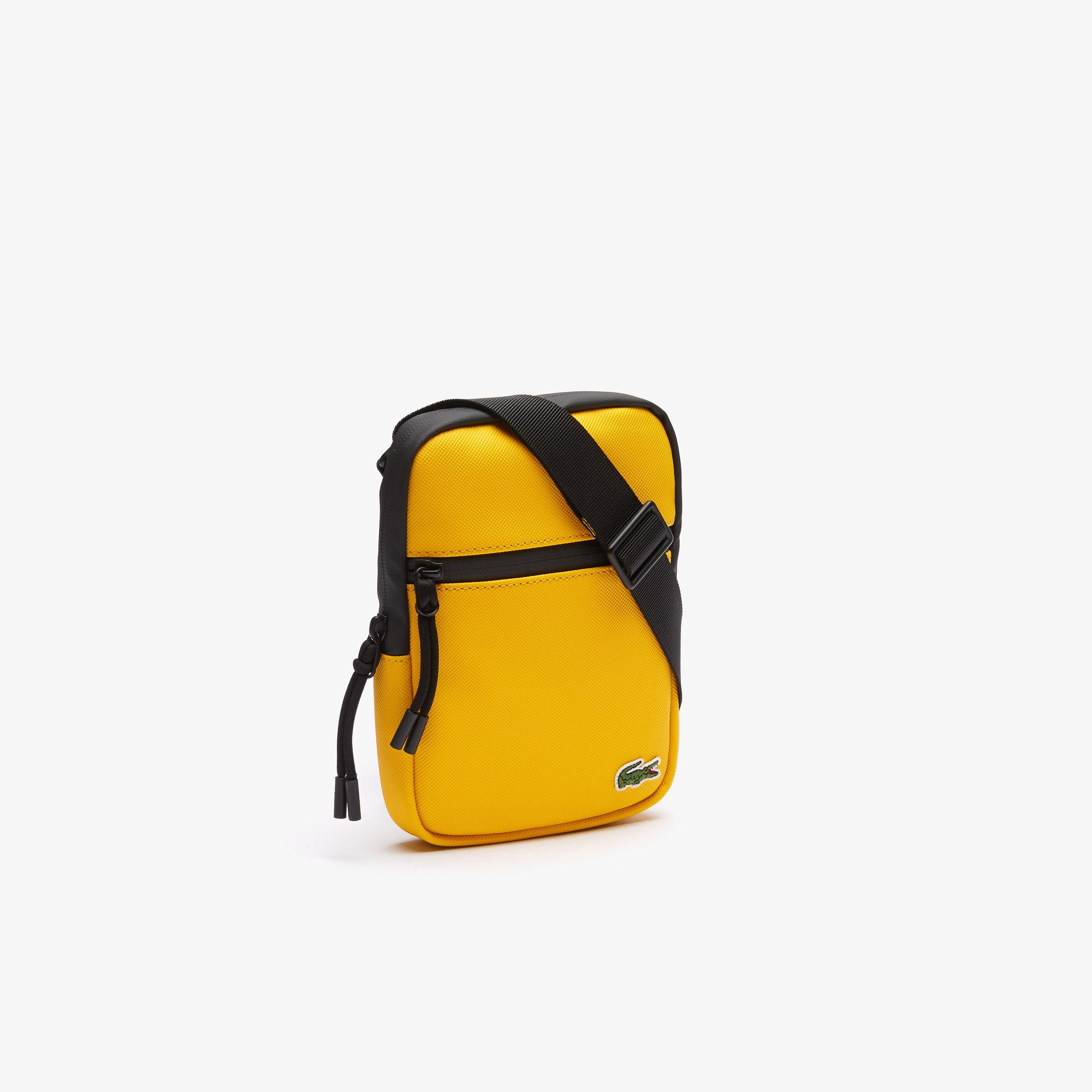 Men's LCST Coated Canvas Small Flat Crossbody Bag LACOSTE