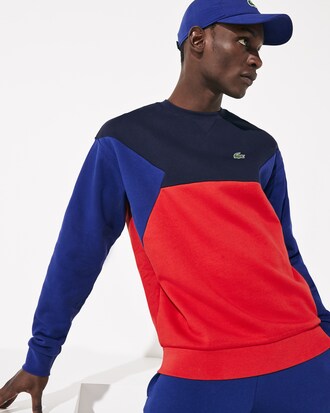 Men's Lacoste SPORT Colourblock Cotton Fleece Tennis Sweatshirt