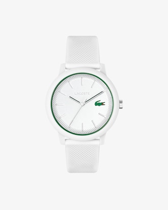 Men’s Lacoste.12.12 White Silicone Strap Watch