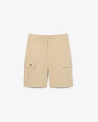 Long Gabardine Cargo Shorts