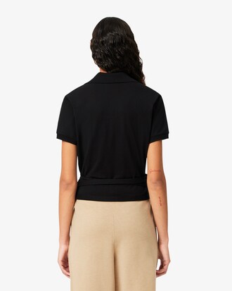 Stretch Mini Piqué Wrap Polo Shirt