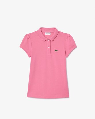 Scalloped Collar Mini Piqué Polo Shirt