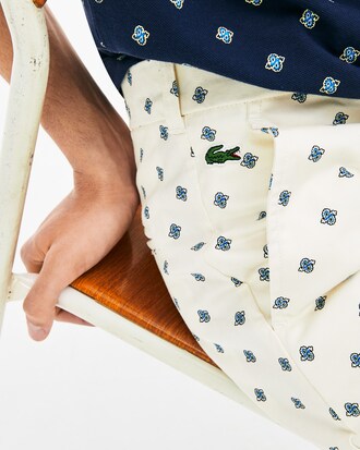 Men's Lacoste LIVE Paisley Print Cotton Chino Bermuda Shorts
