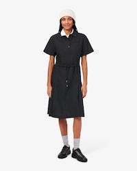 Wool blend Pleated Polo Dress