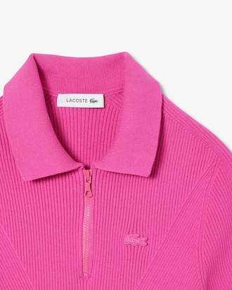 3D Ribbed Knit Polo Shirt