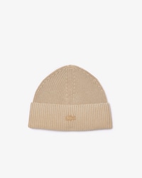 Washed Effect Ribbed Cotton Beanie