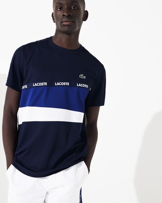 Men's Lacoste SPORT Signature Band Colourblock Piqué T-shirt