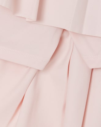 Oxford Cotton Pleated Skirt