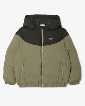Colour-Block Taffeta Puffed Jacket