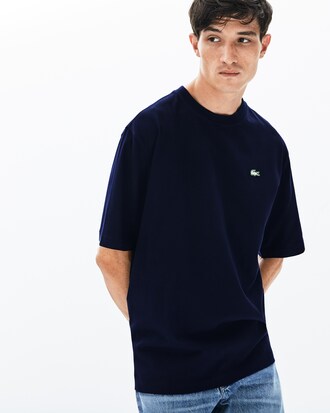 Men's Lacoste LIVE Loose Fit Crew Neck Loose Cotton T-shirt