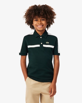 Colour-Block Petit Piqu&eacute; Polo Shirt