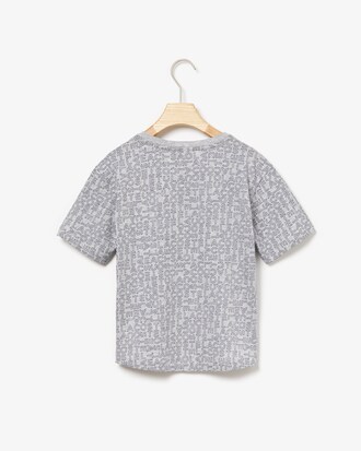 Girls' Lacoste Crew Neck Flared Print Cotton T-shirt