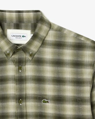 Regular Fit Wool and Cotton Flannel Shirt