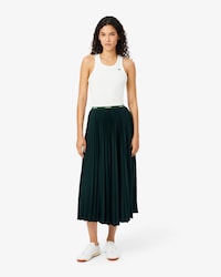 Long Pleated Elasticated Waist Skirt