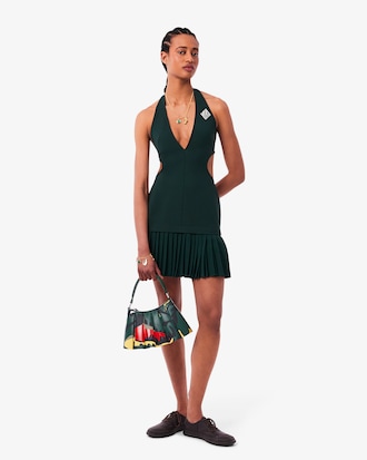 Small Runway Lenglen Crocodile Print Leather Bag