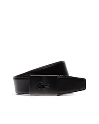 Men's Slip-Fit Plate Buckle Stretch Leather Belt