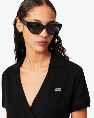 Stretch Mini Piqué Wrap Polo Shirt