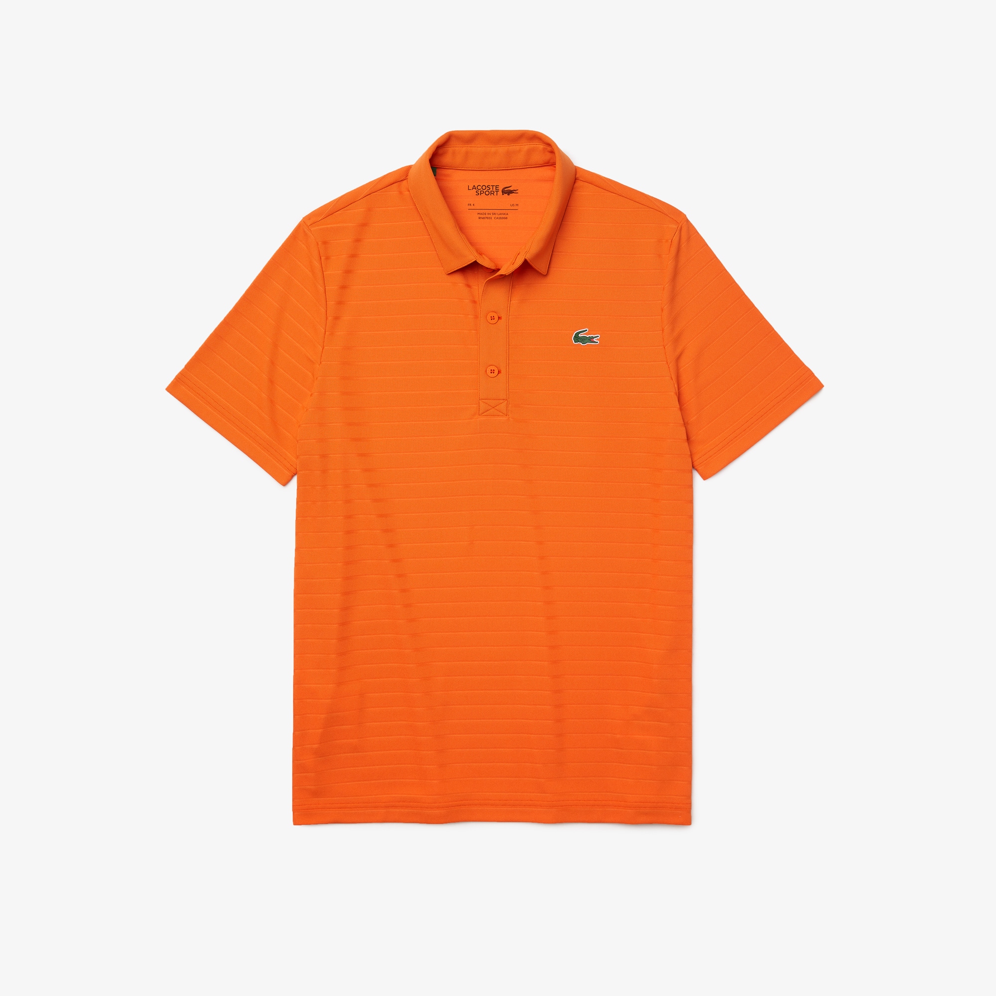 orange lacoste shirt