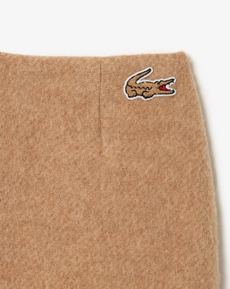 Short Straight Pure Wool Skirt