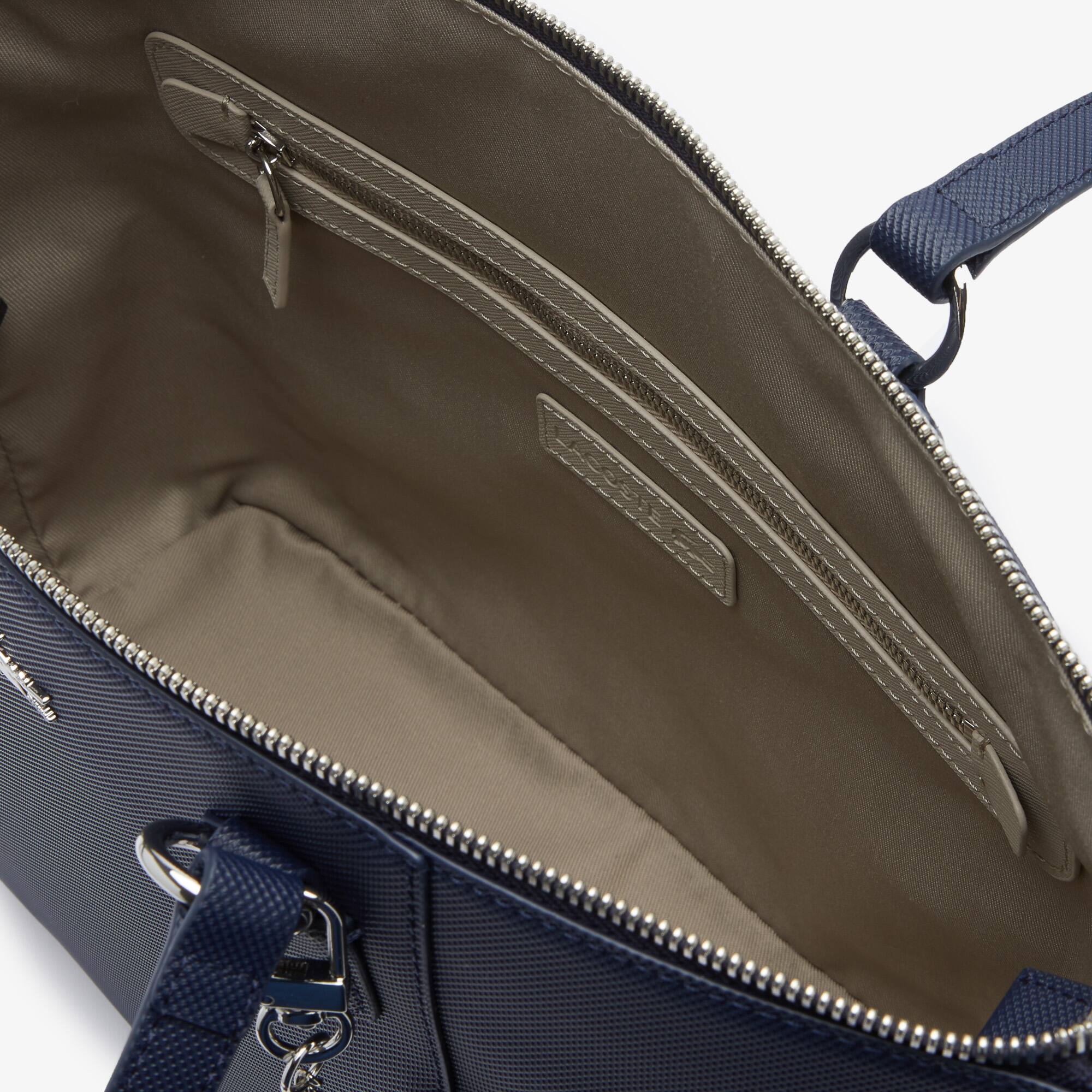 Sac shopping crocodile effet piqué Lacoste Noir | Galeries Lafayette