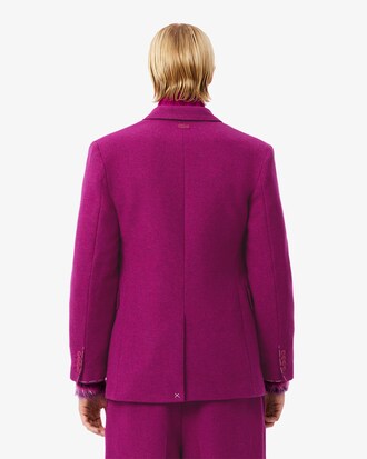 Runway Double Breasted Marbled Wool Blazer