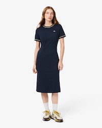 Trim Accent Jersey T-shirt Dress