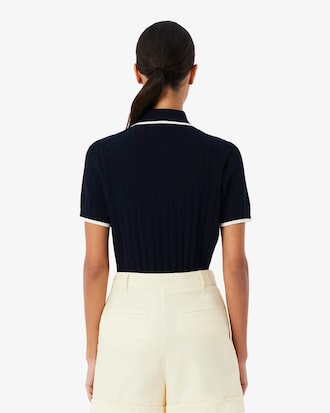 Short Sleeved Polo Collar Golf Sweater